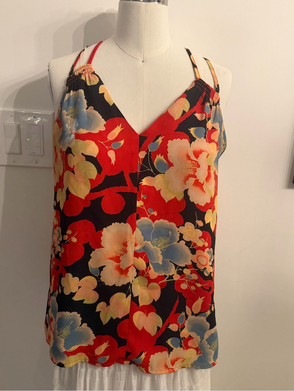 LOFT Red Sleeveless Blouse